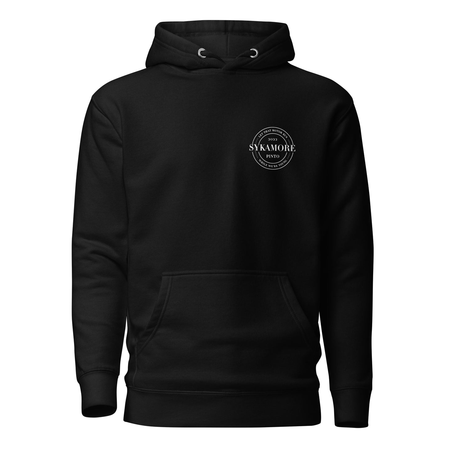 Pocket Hoodie Black/White