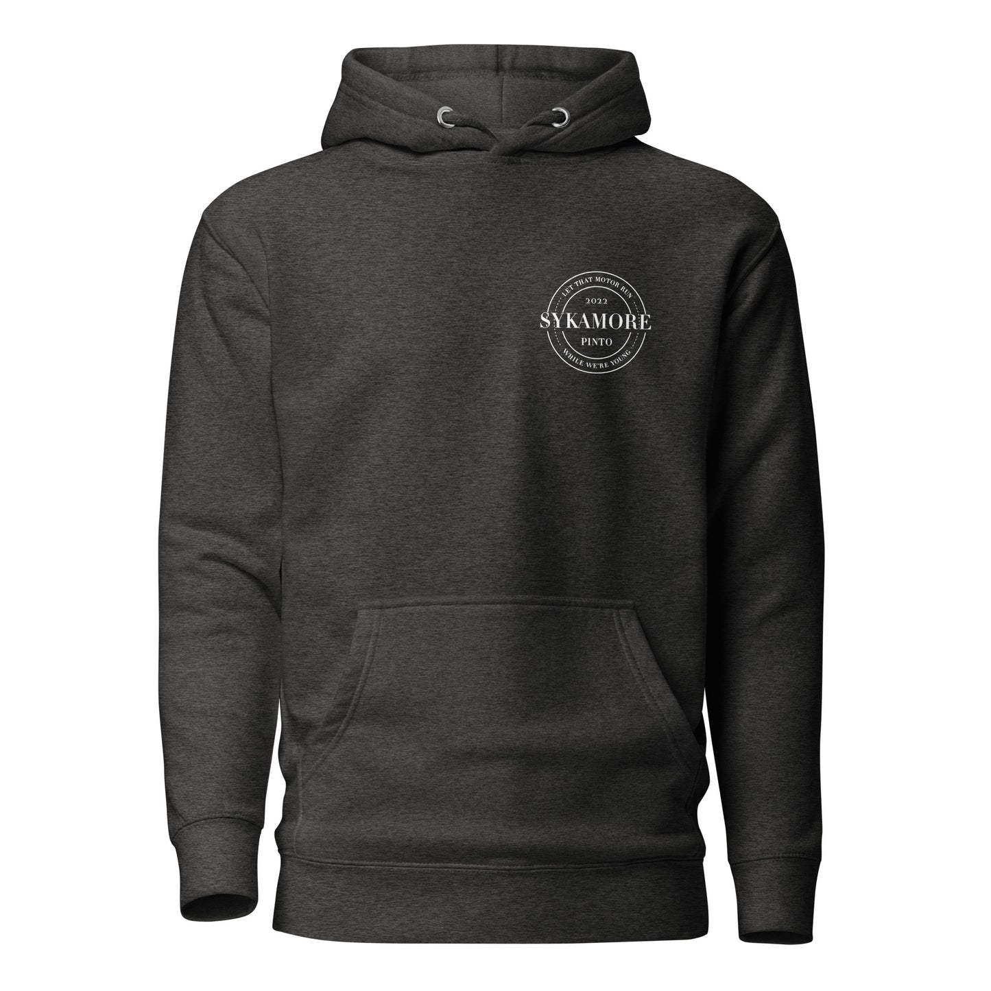 Pocket Hoodie Charcoal/White
